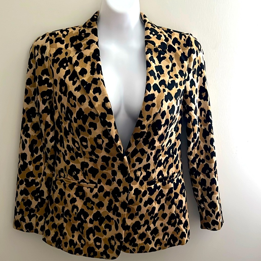 Loft leopard print blazer NWT